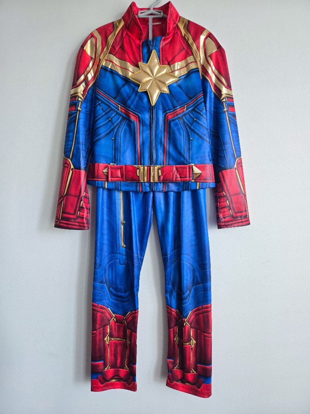 Kids Captain Marvel Costume Set | 2-Piece Outfit | Size 5/6